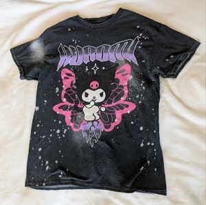 Sanrio Black and Pink Short Sleeve Tee with Cute Graphic